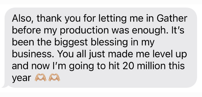 A message from a Gather member