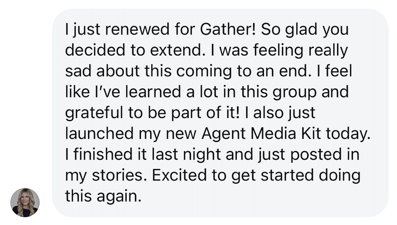 A message from a Gather member