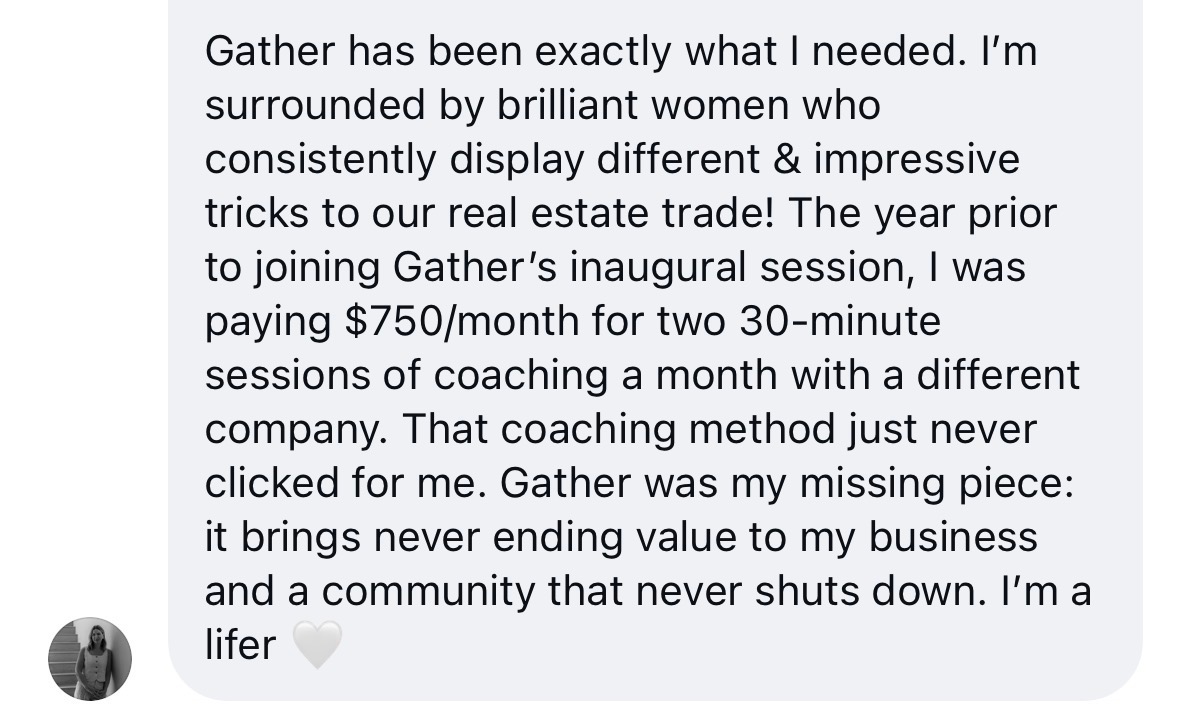 A message from a Gather member
