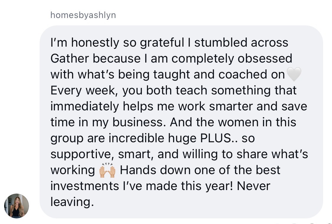 A message from a Gather member